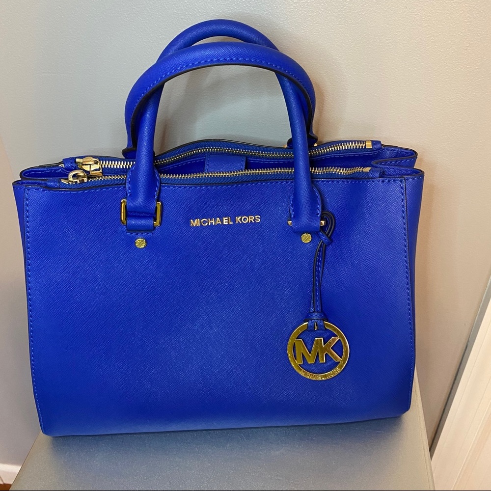 MICHAEL KORS Sutton Saffiano Bag, Electric Blue